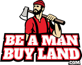 Be A Man Buy Land logo